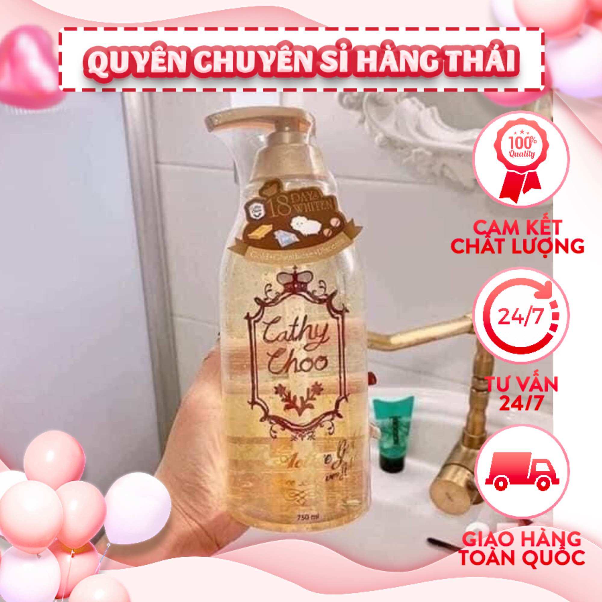 Sữa tắm cathy choo 24k 750ml thái lan