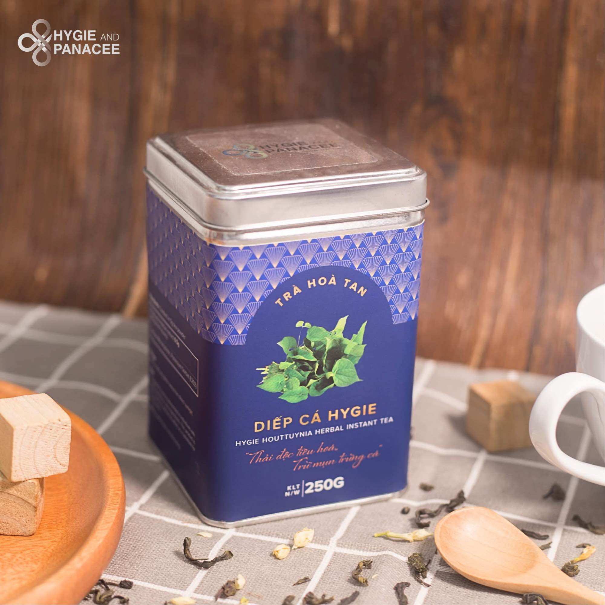 Dược trà hoà tan diếp cá, hổ trợ tiêu hoá, giảm trỉ. Hộp 150g 30 gói