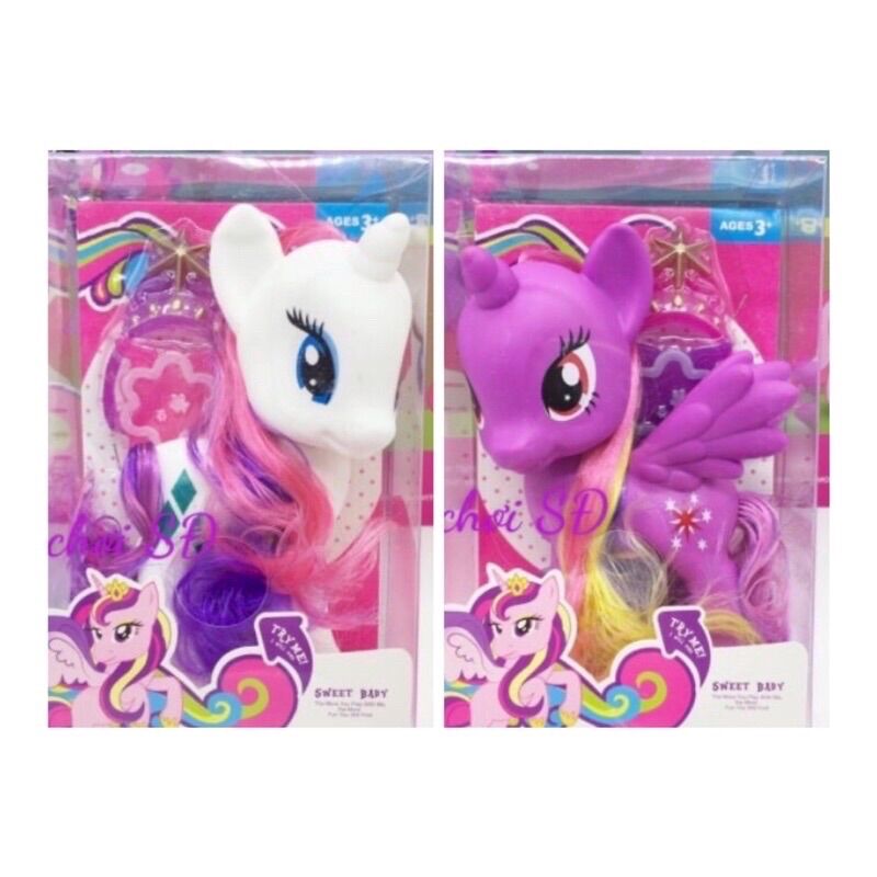Đồ chơi ngựa pony màu trắng