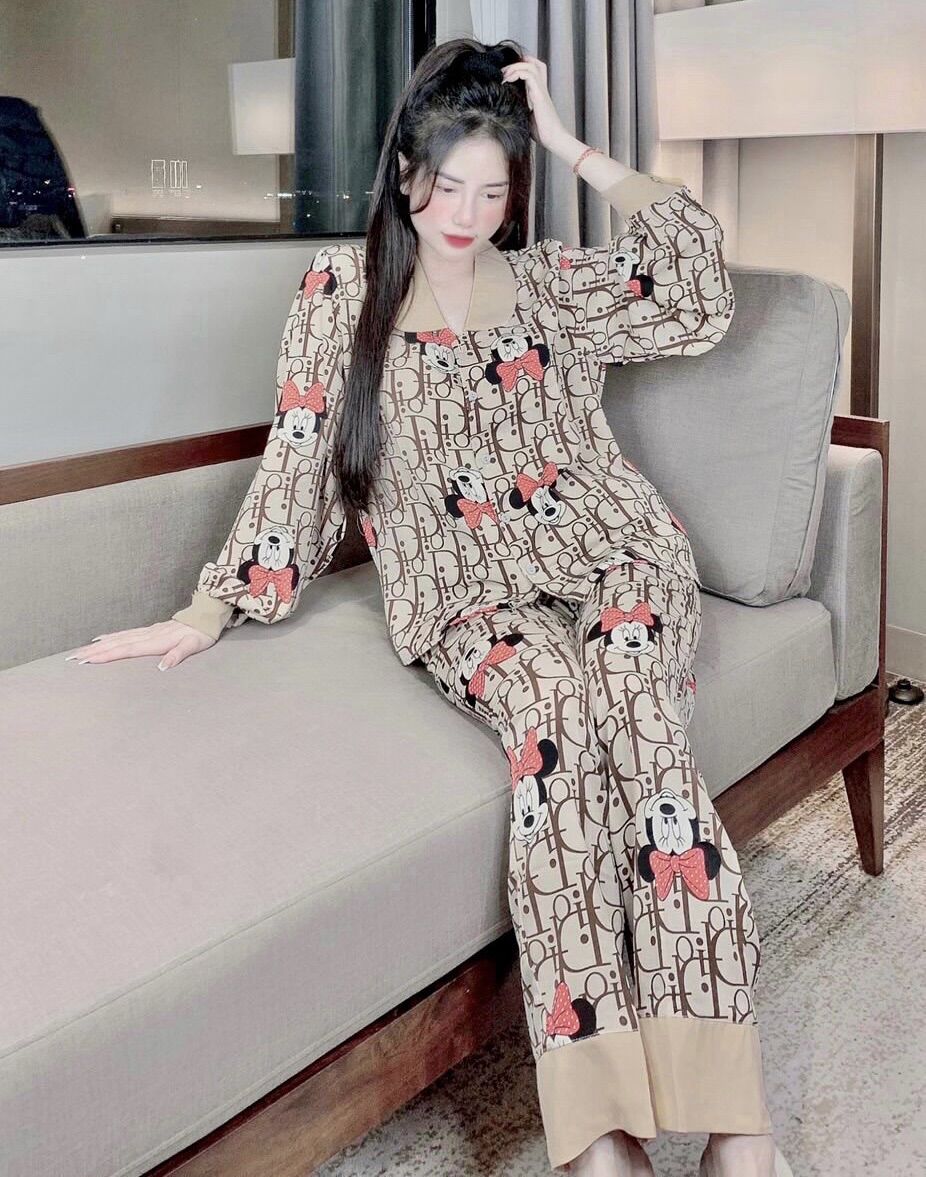 (Bigsize) Đồ Bộ Lụa Tiểu Thư Cao Cấp - Chất vải rũ mượt, cực mát