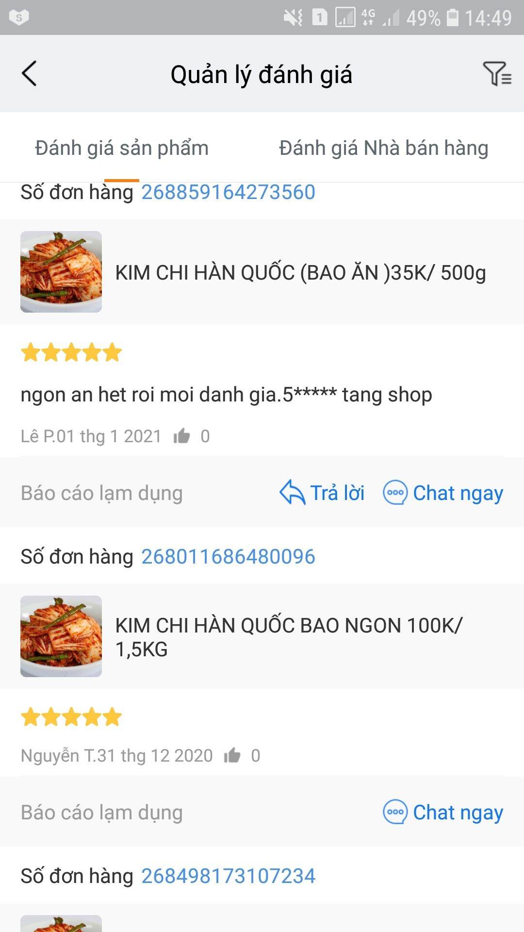 KIM CHI HÀN QUỐC SỈ LẺ (BAO ĂN)40K/500g