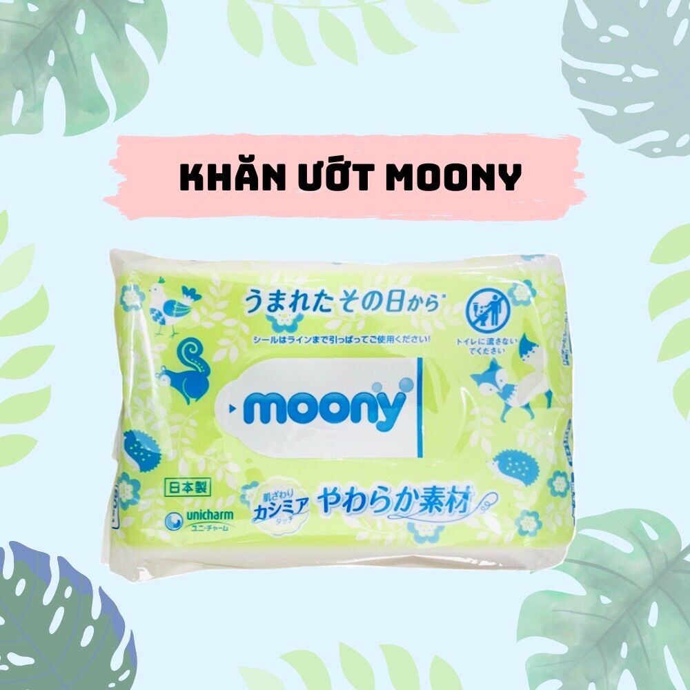 Khăn ướt Moony Nhật Bản 80 tờ không mùi