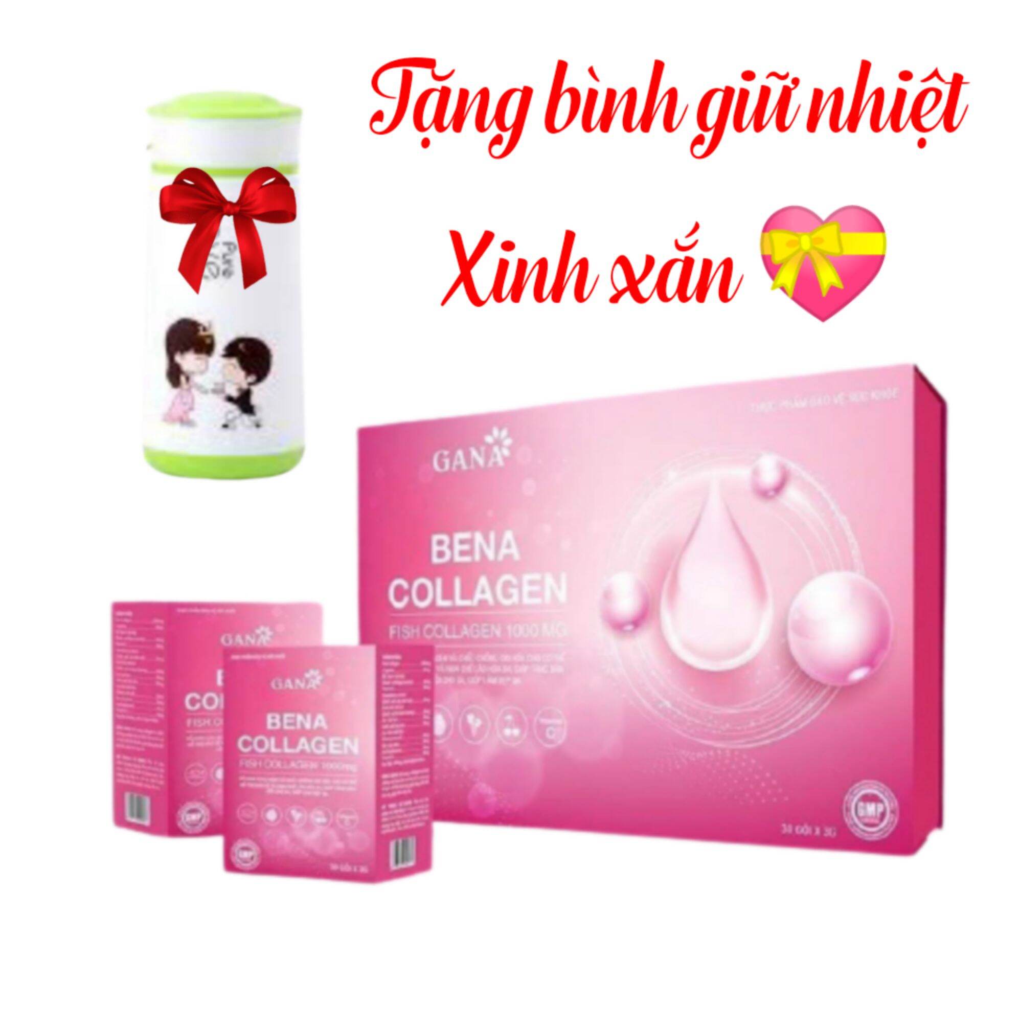 [Hcm]Bena Collagen Gana Fish Collagen Collagen Thủy Phân Peptide Hộp 30 Gói Giúp Trẻ Hóa Sau 3 Tuần Sử Dụng