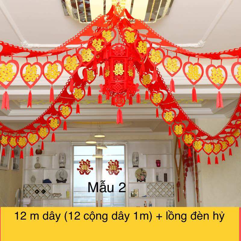 Set trang trí trần nhà ngày cưới