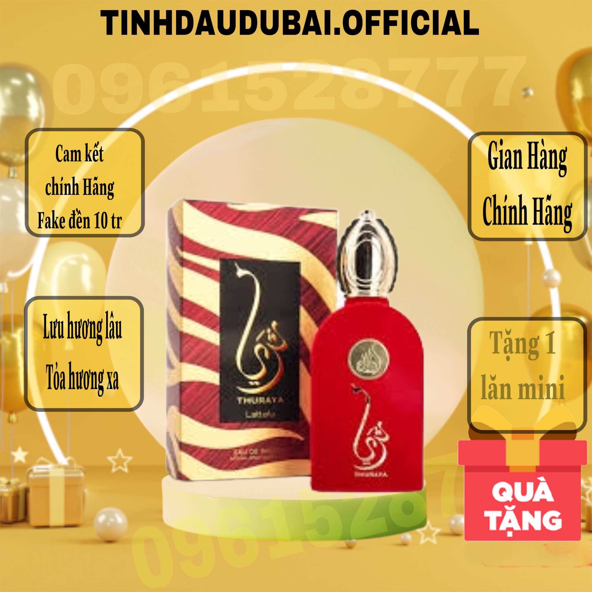 Nước hoa nhung đỏ thuraya lattafa hương trà 100ml nữ