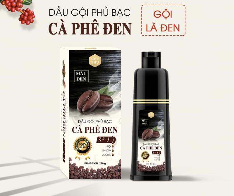 DẦU GỘI PHỦ BẠC CÀ PHÊ MỘC NHU - GỘI LÀ ĐEN