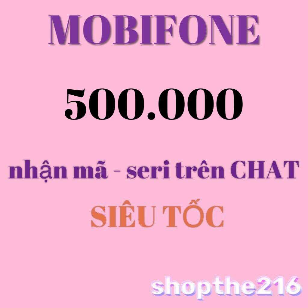 Mã thẻ MOBIFONE. - thời gian xử lý dưới 5 phút