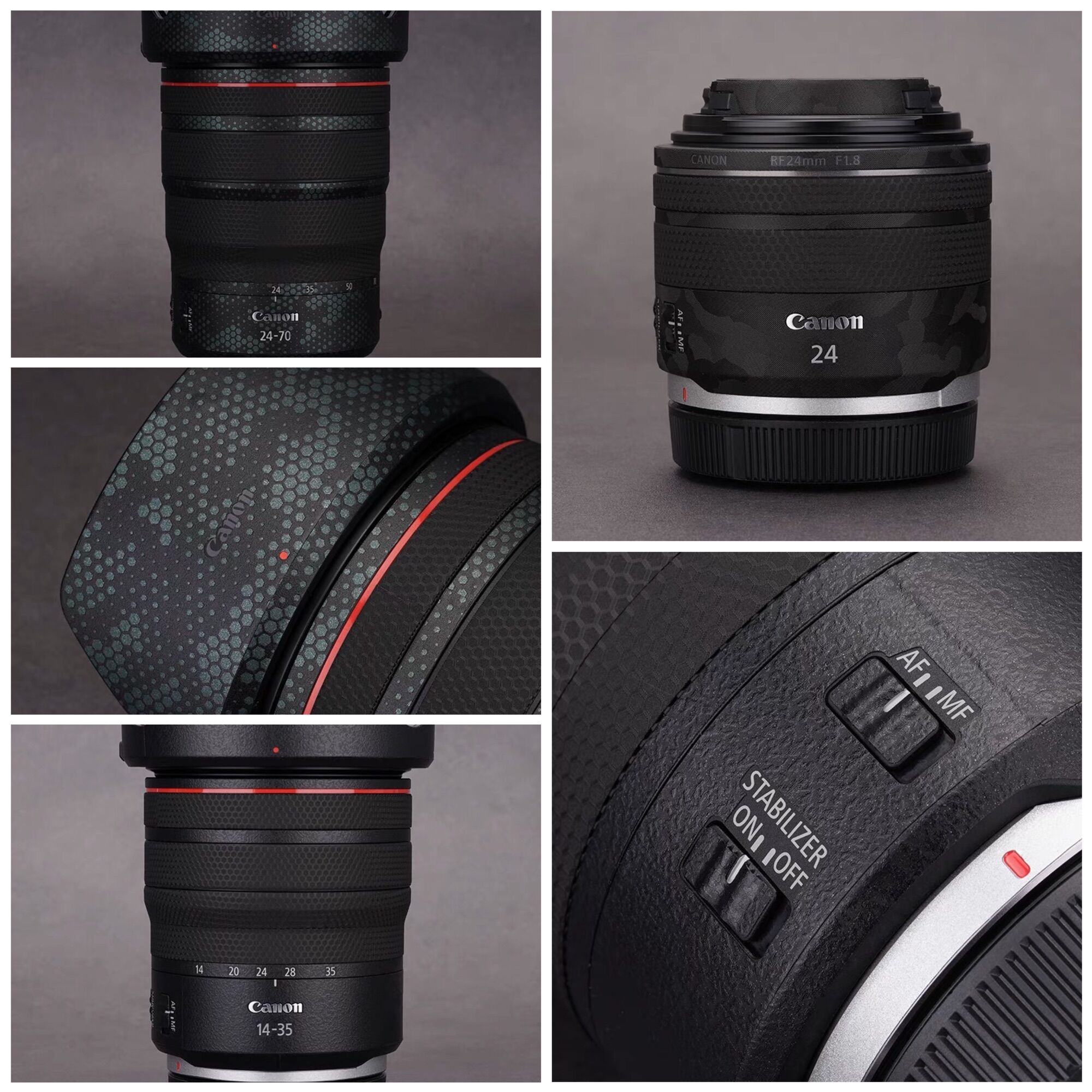 Skin 3m cho lens canon rf 24-105/ rf 24-70/rf 28-70/ rf 50/ rf 35/ rf 85 - inb tên ống kính cho shop để đặt hàng