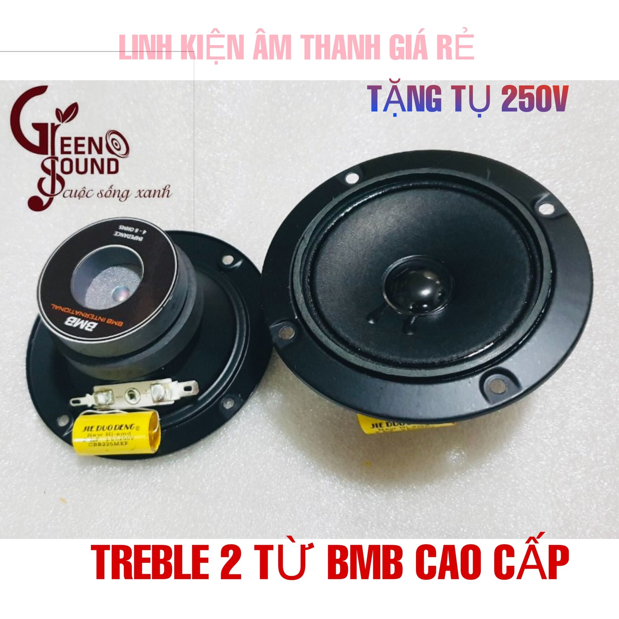 2 LOA TREBLE 2 TỪ BMB NHẬP KHẨU KÈM TỤ 250V