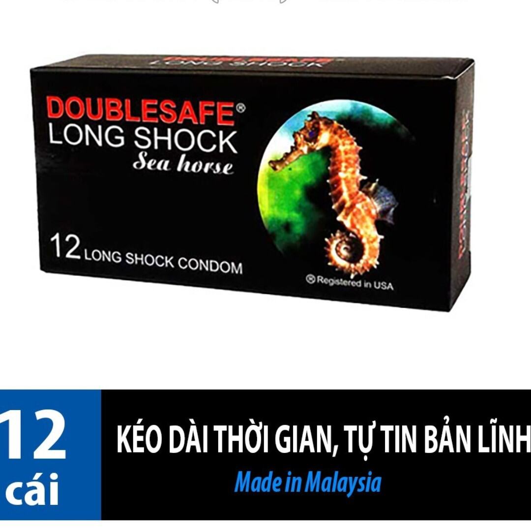 Bao cao su Doublesafe Longshock hộp 12 cái kéo dài