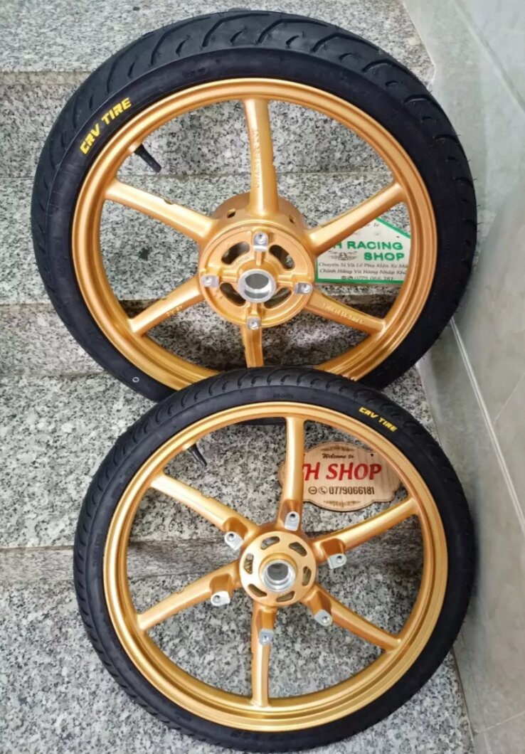 Bánh Mâm WINNER Có ABS hoặc Không ABS Kiểu 6 Cây Xmode or Asiro Màu vàng Đồng vỏ CRV or Camel Thái Lan