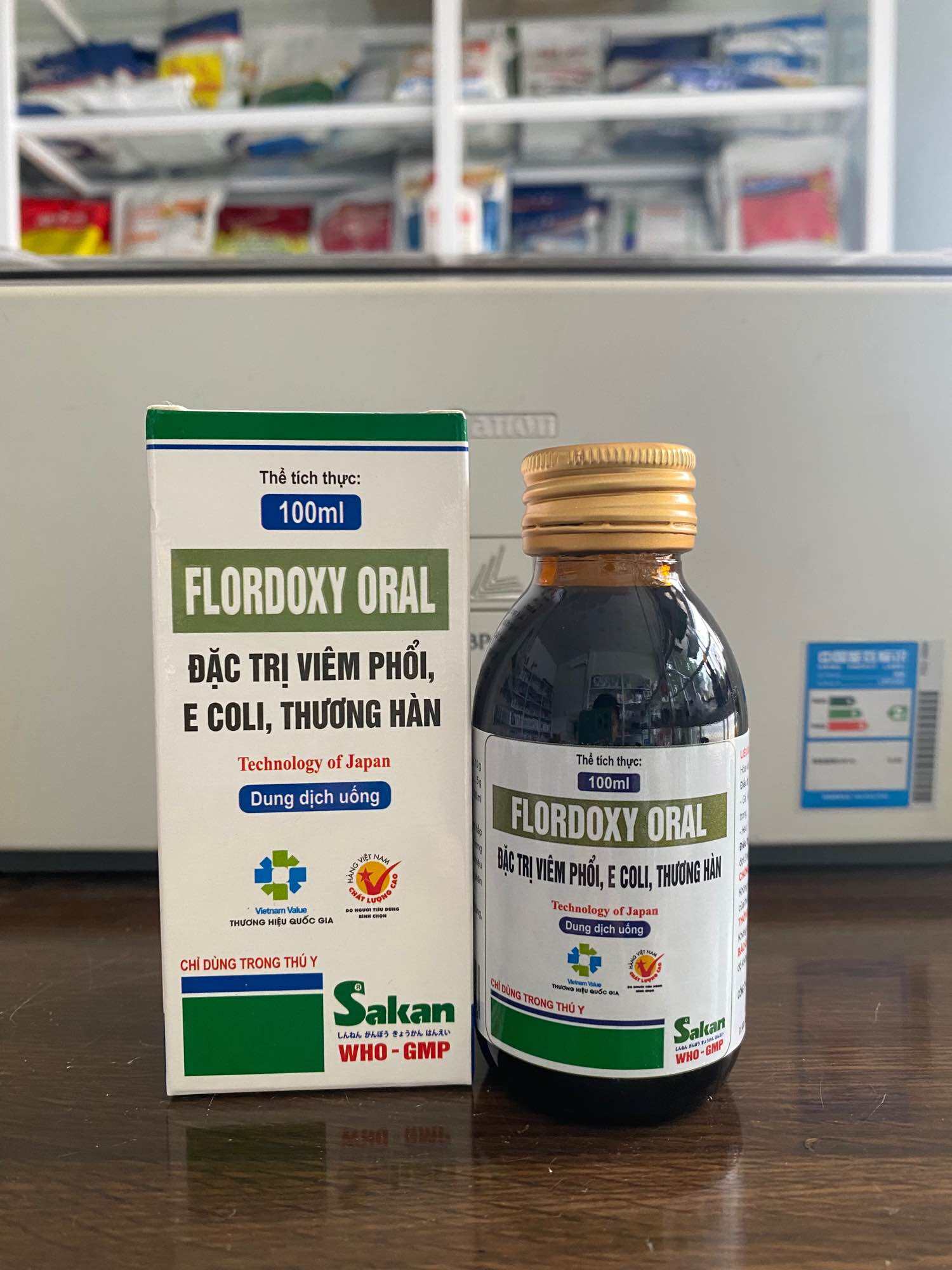  Sakan FLORDOXY ORAL  lọ 100ml  dung dịch uống xử lý hen khò khè tiêu hoá kém cho chó mèo gia súc gia cầm chim cảnh thỏ chuột sóc chỉ dùng trong thú y 