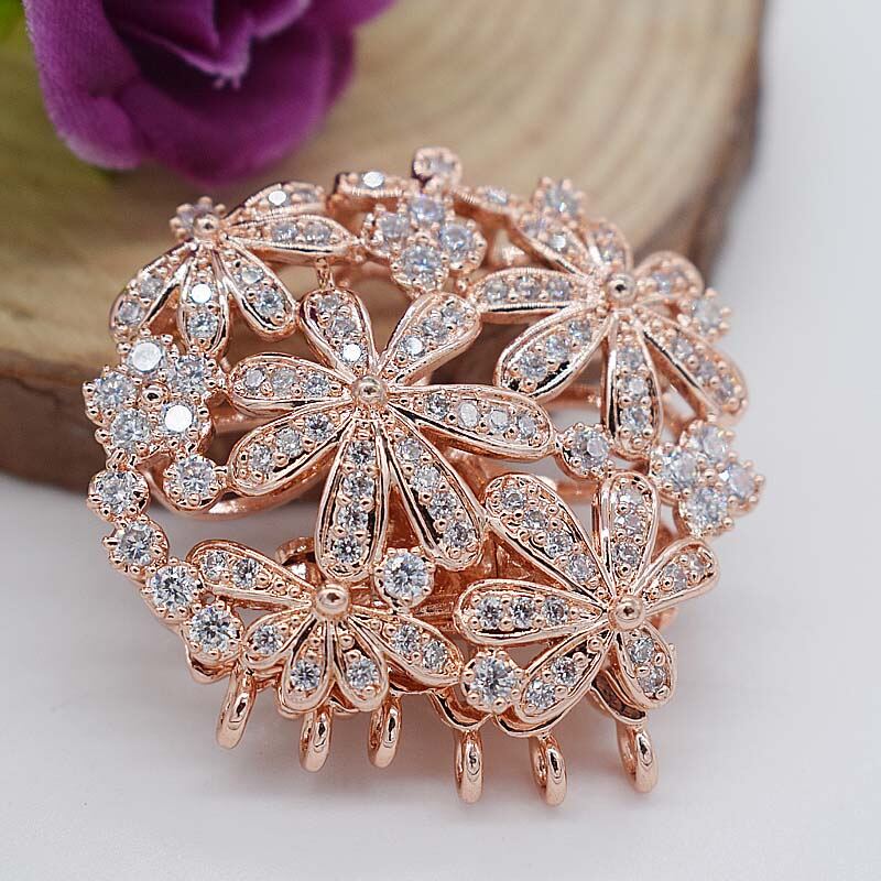 Chốt bạc 925, chốt hai vòng kim cương kín, chốt ngọc trai, chốt vòng cổ, chốt vòng tay, nhiều hàng cúc