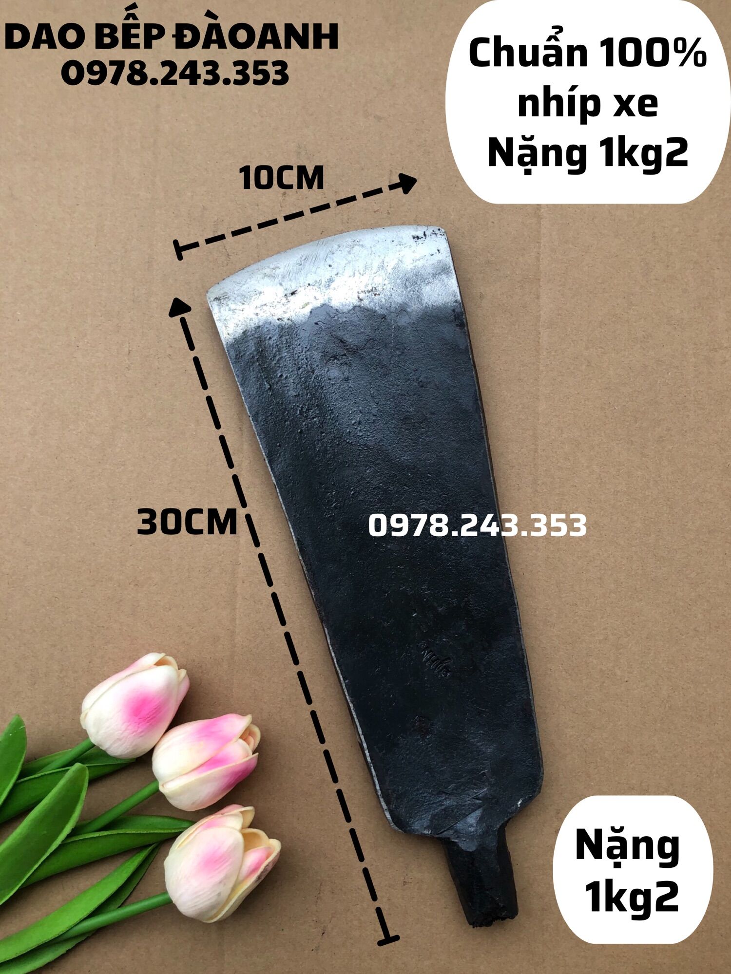 Thuổng đào đất chuẩn nhíp ô tô nặng 1kg - hàng loại 1