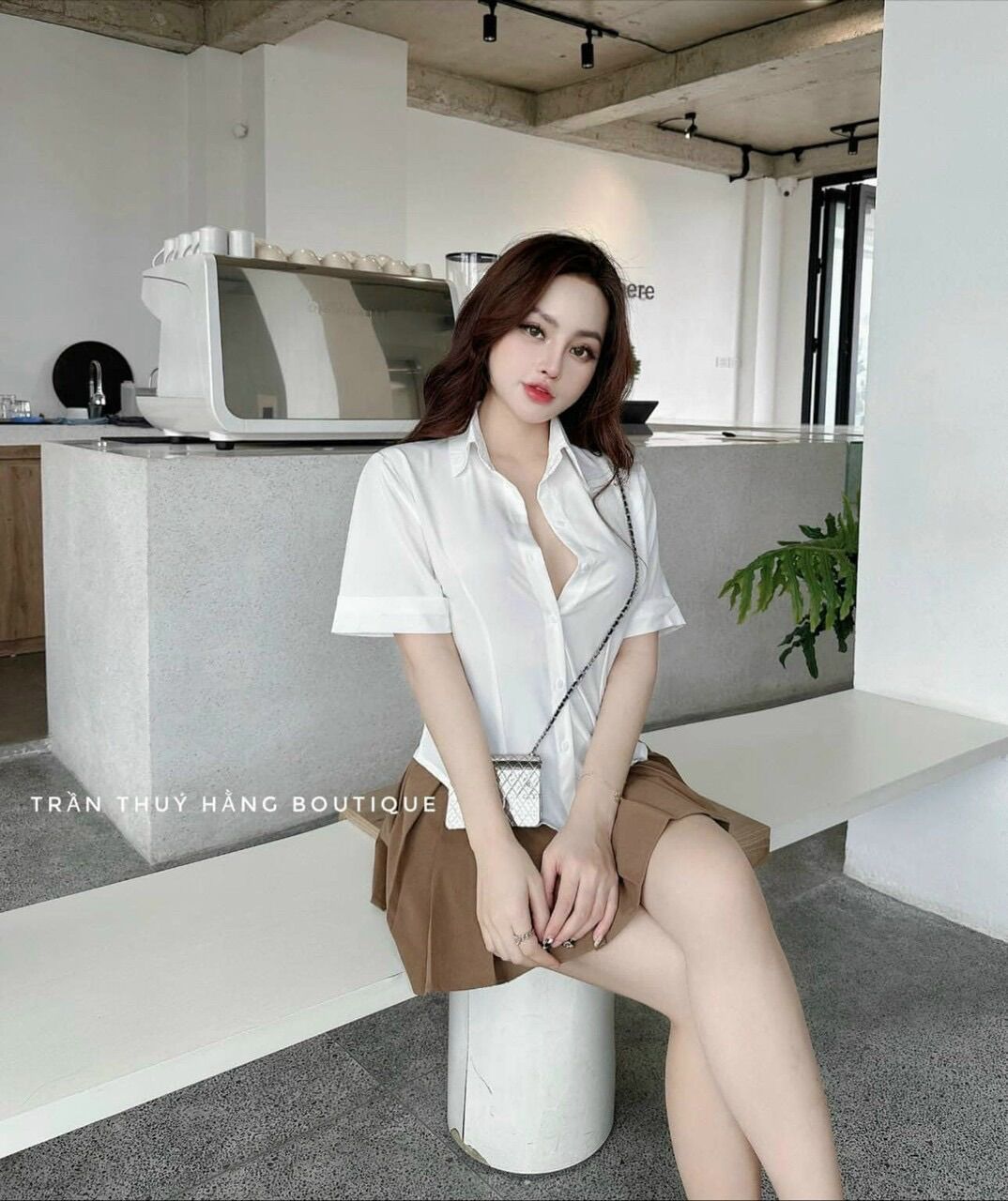 (SHOP BIGSIZE NỮ 50KG ĐẾN 90KG) set đồ sơ mi nữ sinh