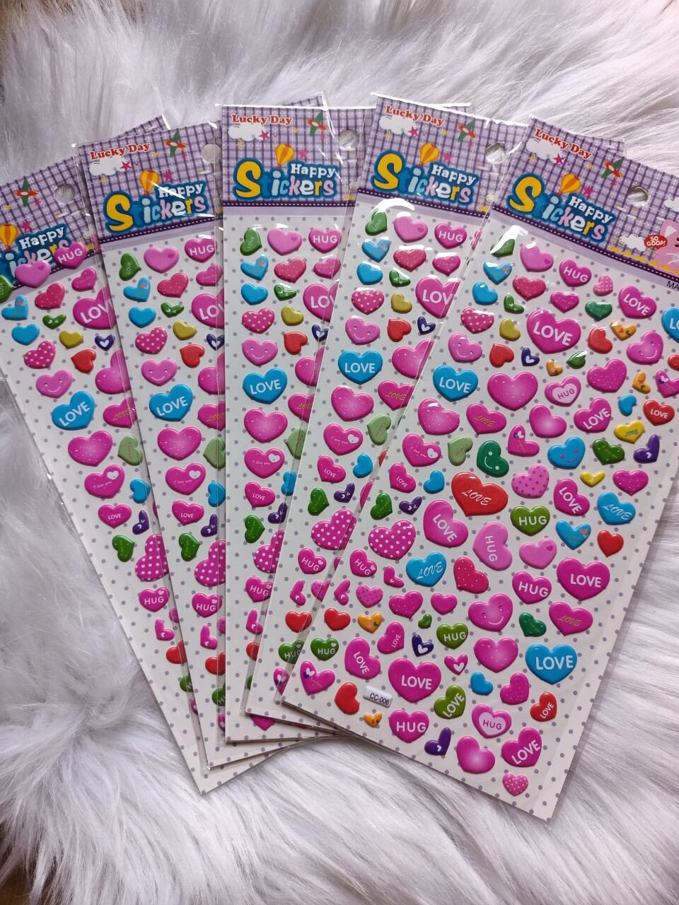 Combo 10 tờ Sticker nổi đủ mẫu (10 mẫu ngẫu nhiên)