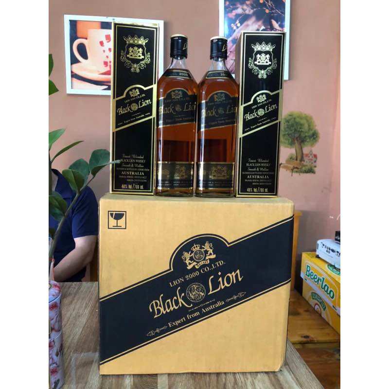 Thùng 12 chai Black Lào(700ml)