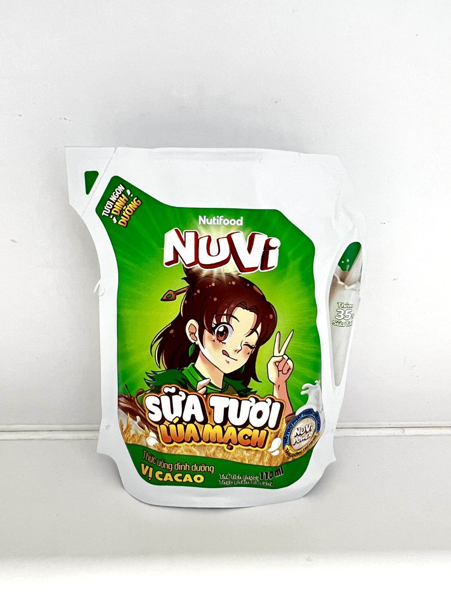 Thùng 24 Túi Sữa tươi Lúa Mạch Cacao túi 110ml