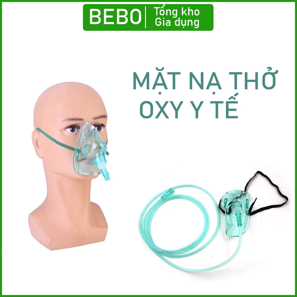 Mặt nạ oxy hỗ trợ thở, mask thở Oxygen