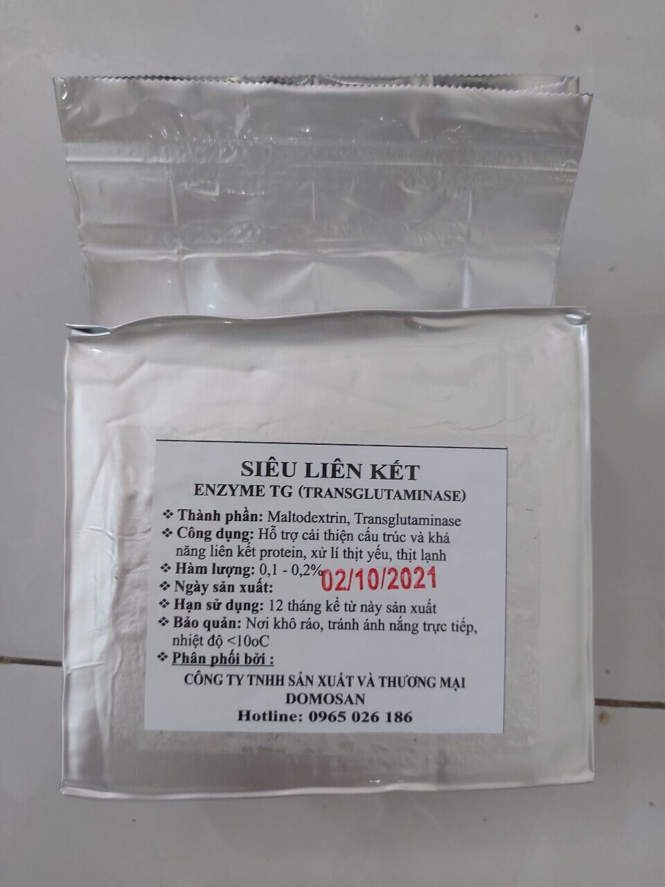 ENZYME TG siêu liên kết xử lí thịt yếu, thịt đông lạnh... tái tạo độ liên kết