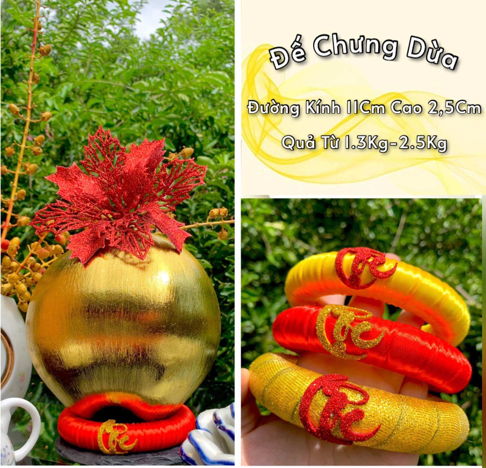 10 đế lụa trơn chưng dừa, bưởi, dưa hấu