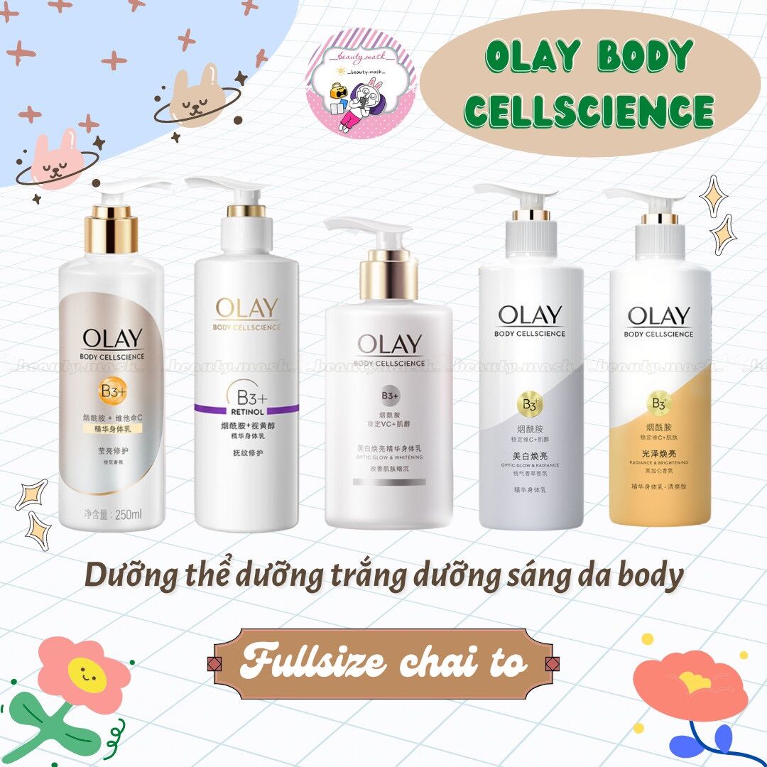 Dưỡng thể body Olay B3+ dưỡng trắng sáng dưỡng ẩm da