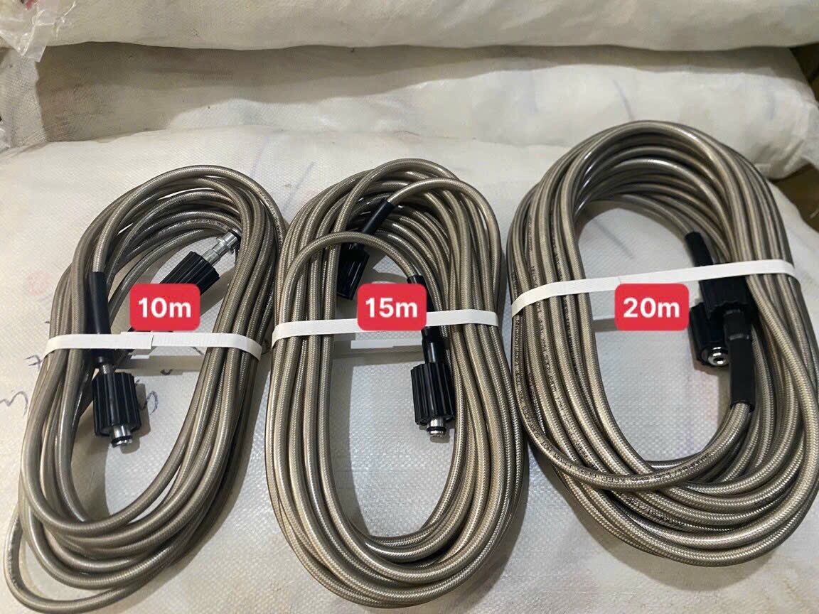 Dây xịt rửa xe áp lực cao 3 lớp lõi 10m - 15m - 20m