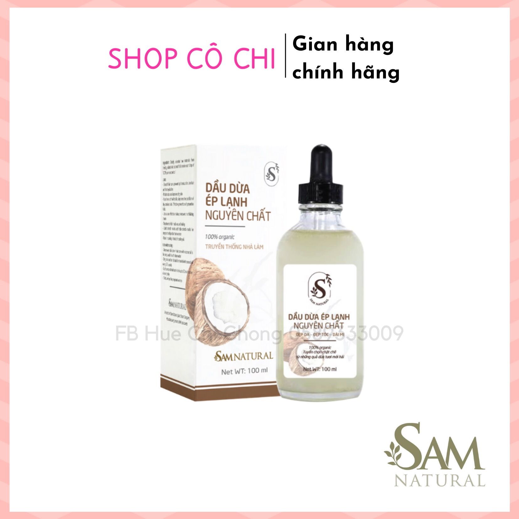 Dầu Dừa Nguyên Chất Sam Natural 100ml