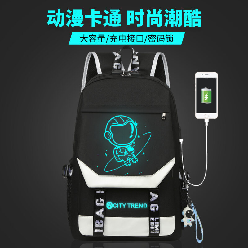 Cặp Sách Liên Danh Hoạt Hình Phi Hành Gia NASA Ba Lô Hai Vai Học Sinh Cấp 2 Cấp 3 Học Sinh Tiểu Học Trào Lưu Đơn Giản Thường Ngày Cho Nam