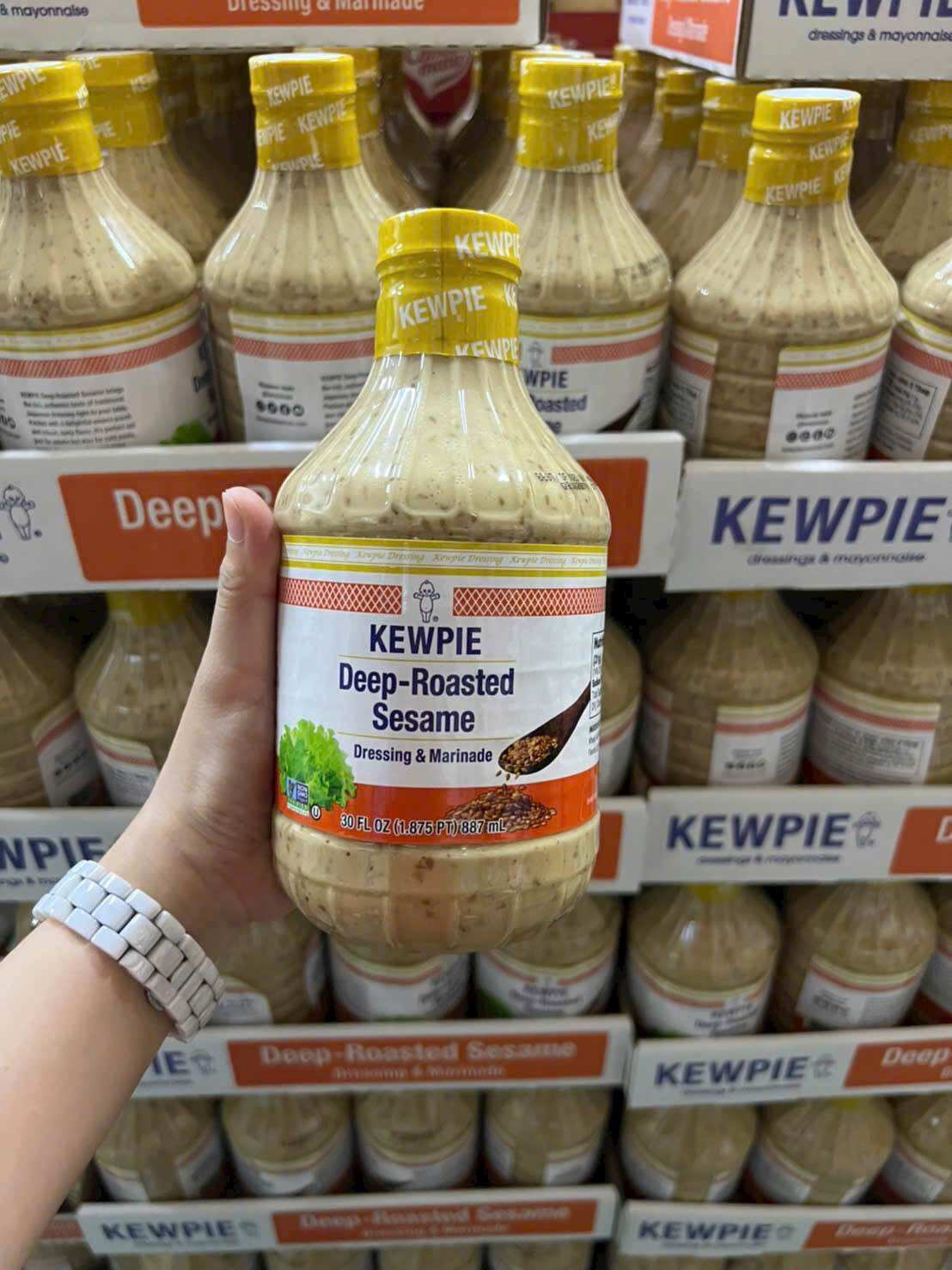 [ Newlook - 3/ 2027 ] Sốt mè rang Kewpie Creamy Deep Roasted Sesame 887ml Mỹ.