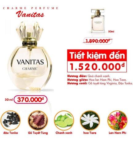 [HCM]Nước hoa nữ vanitas 30ml