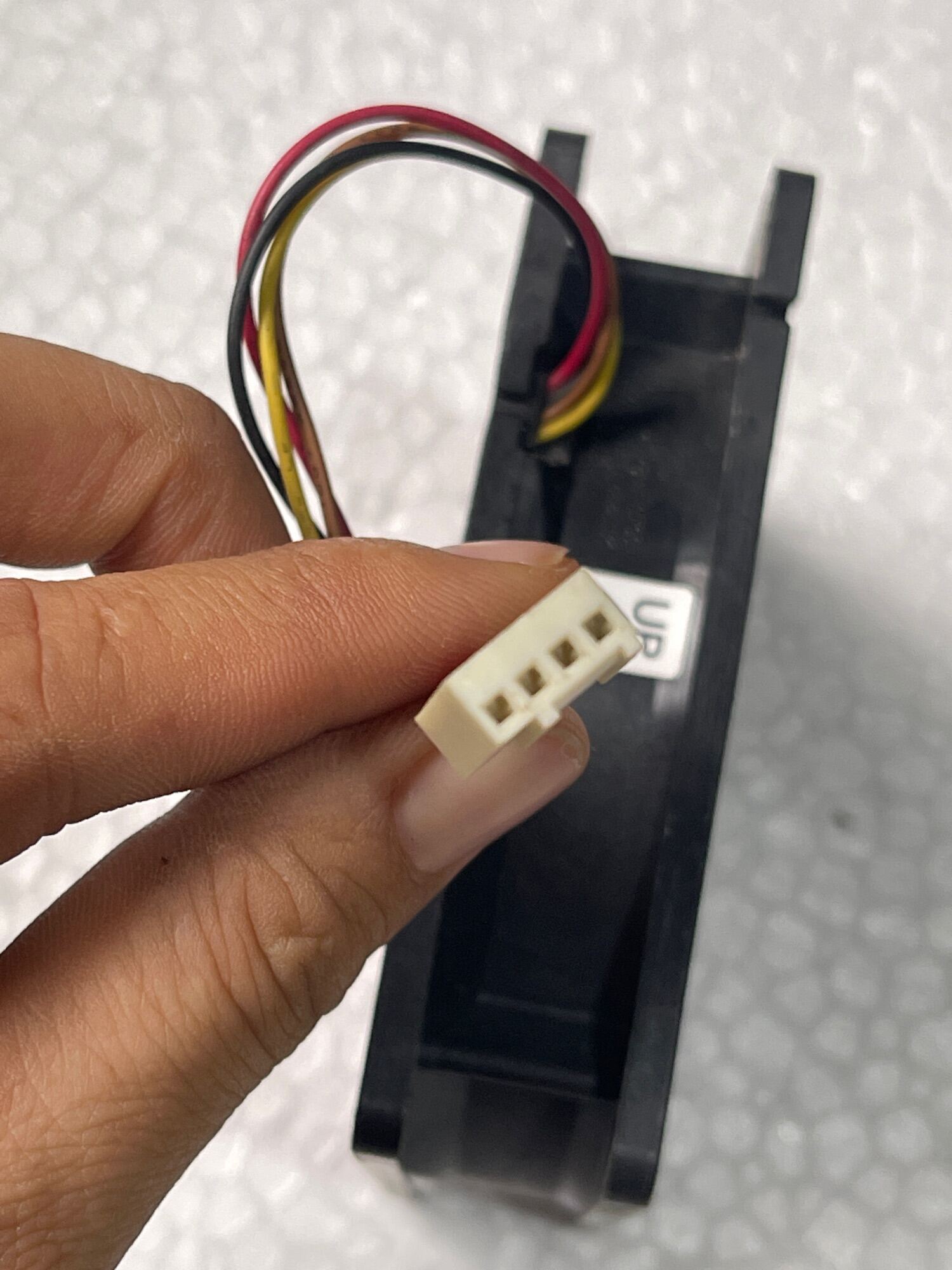 Nidec ultra-fluoride 12V square 9cm 4-wire DC fan. 