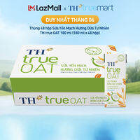 Thùng 48 hộp Sữa Yến Mạch Hương Dừa Tự Nhiên TH true OAT 180ml (180 ml x 48)