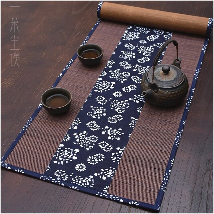 Lót trà chiếu trúc lót trà trà chiếu trúc lót bàn trà phong cách trung quốc mới lót trúc lót bàn trà đạo phong cách trung quốc
