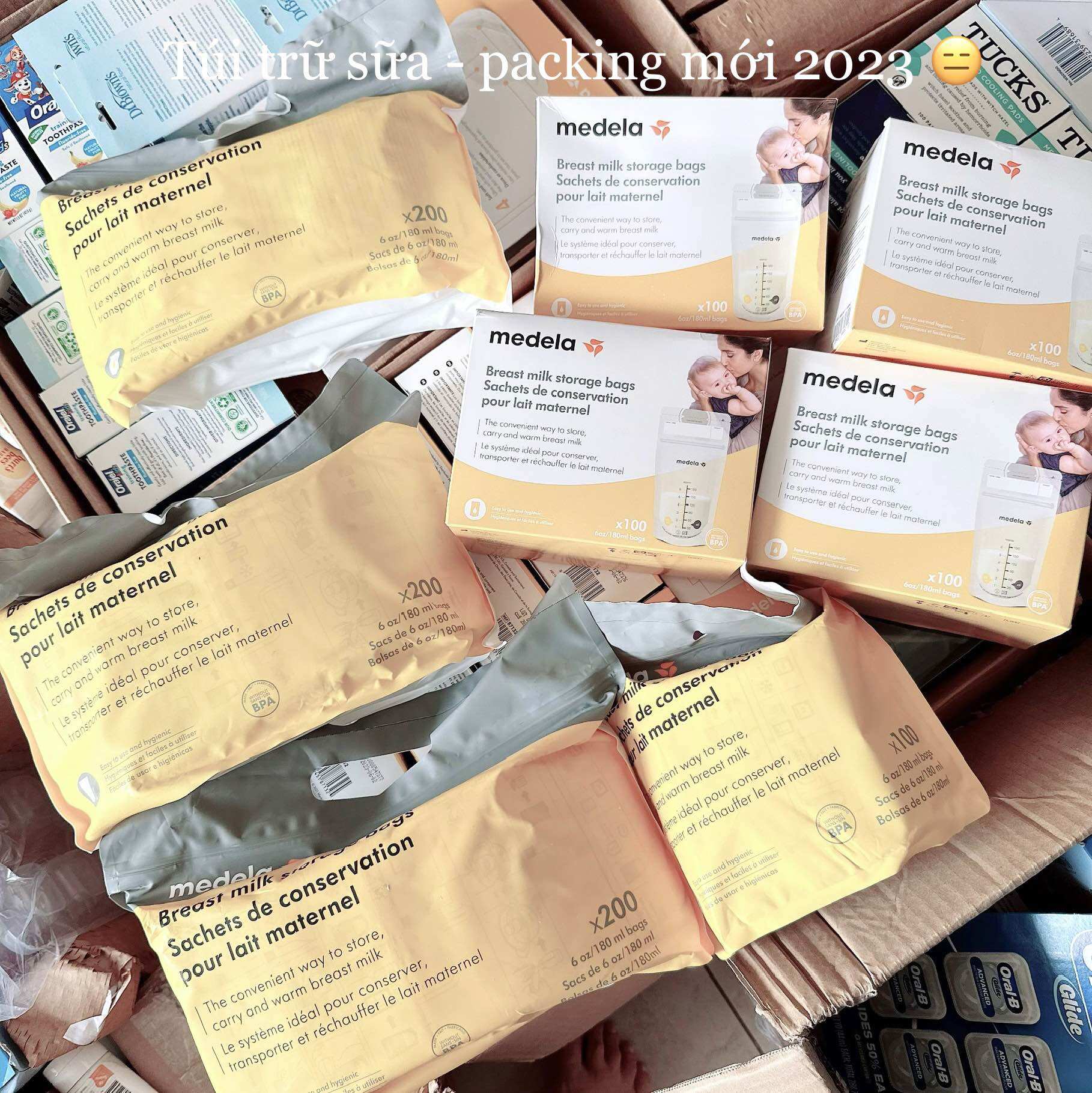 [Hàng Mỹ]Túi trữ sữa Medela chính hãng (Lẻ 50 túi)