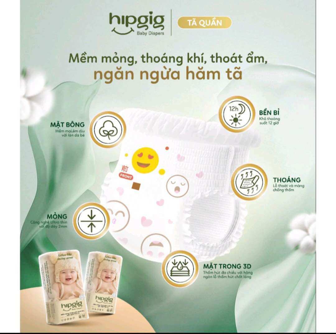 100 miếng bỉm quần hipgig bao bì size l-5xl
