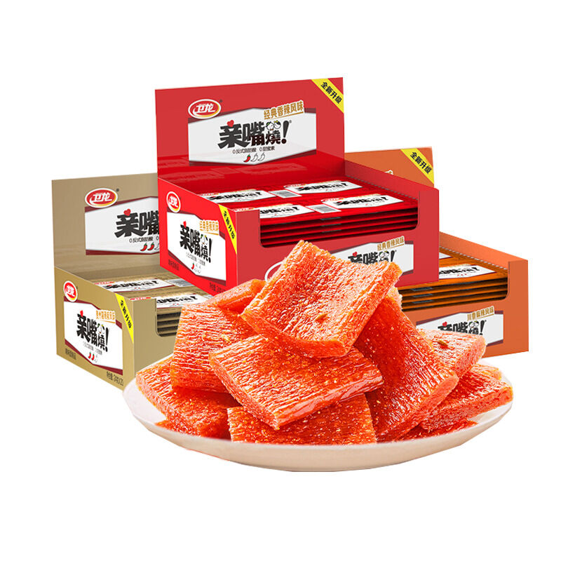 Miếng cay nướng qinzui weilong nguyên thùng đóng gói nhỏ đồ ăn vặt 8090 lát cay tê tê tê kinh điển hoài cổ thời thơ ấu