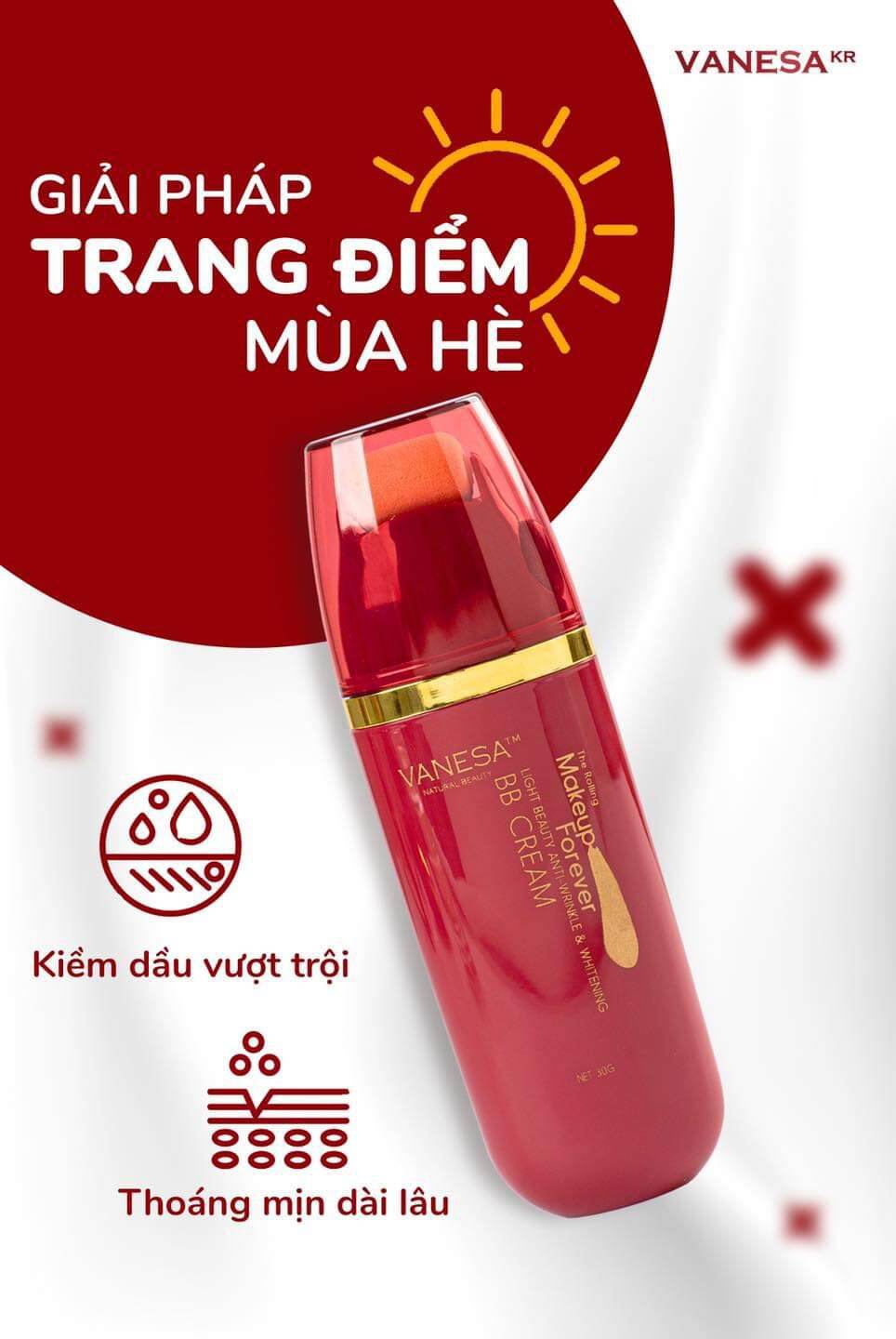 Kem nền dưỡng da che khuyết điểm BB Cream Vanesa