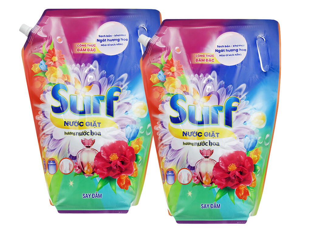 Nước giặt surf 3,1kg hương tinh dầu Nước Hoa Say Đắm lưu hương bền lâu, giữ màu quần áo, khử mùi hôi hiệu quả tốt nhất.