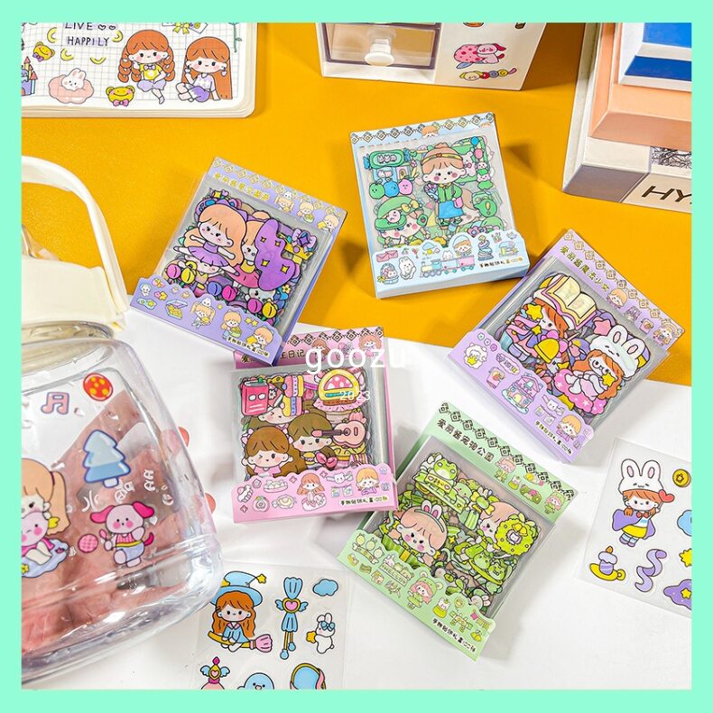 Set 100 tấm hình dán sticker pet chống thấm nước