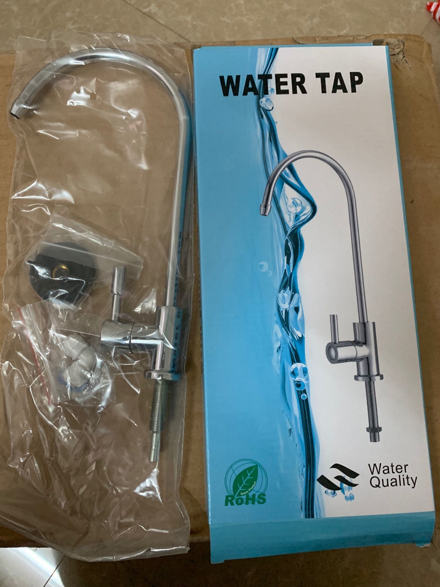 Vòi inox máy lọc nước xoay 360* vòi ngổng