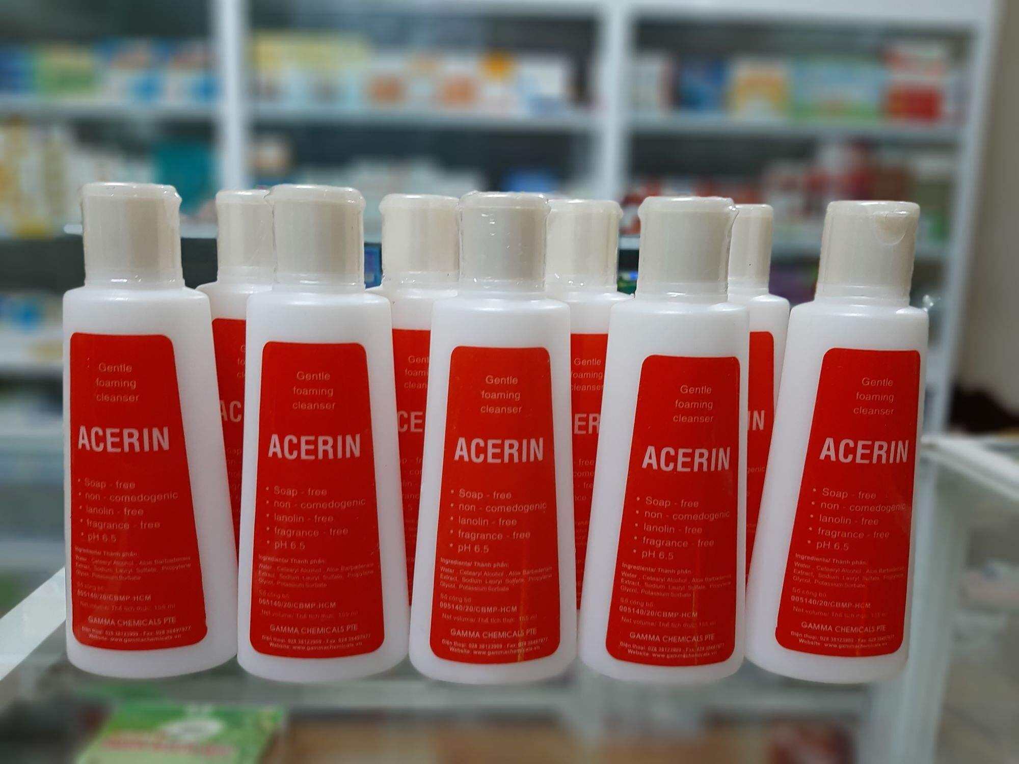 Sữa rửa mặt chuyên dụng Acerin, QT Thu Lan TL03 - chai 155ml, phù hợp với da nhờn, da khô và da dầu, kể cả làn da mỏng manh nhạy cảm của trẻ em