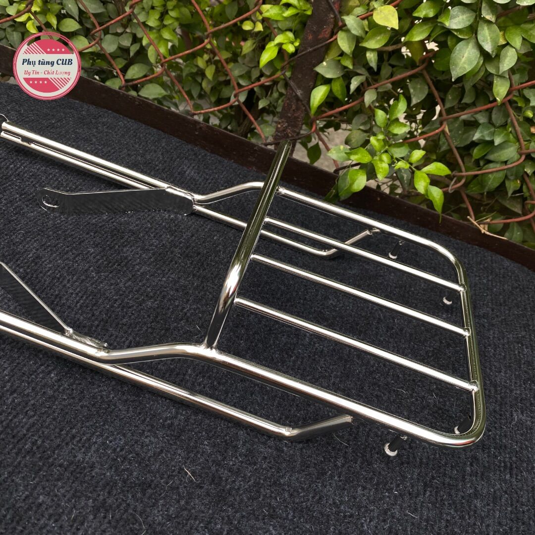 Baga đuôi có tay xách cho xe cub ( chất liệu inox )