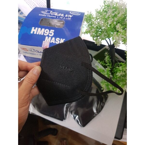Khẩu trang y tế N95 Không Van MÀU ĐEN ( Hộp 25 chiếc)