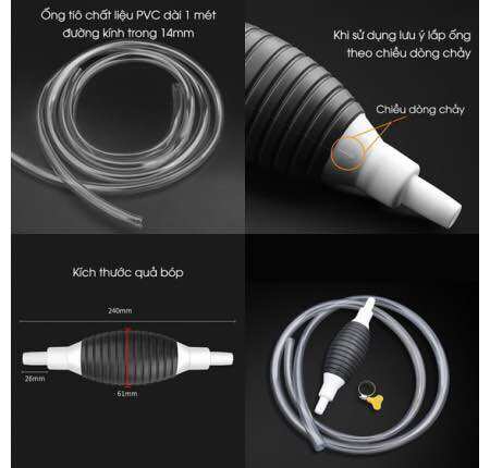 Dụng cụ bơm hút nước dài 1m đa năng