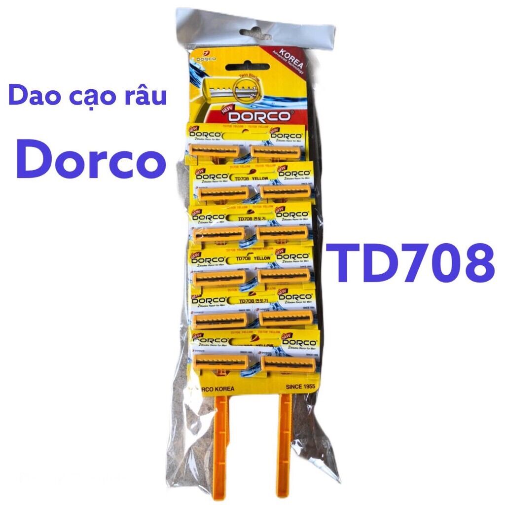 Dao cạo râu 2 lưỡi dorco td708 vĩ 1 cây