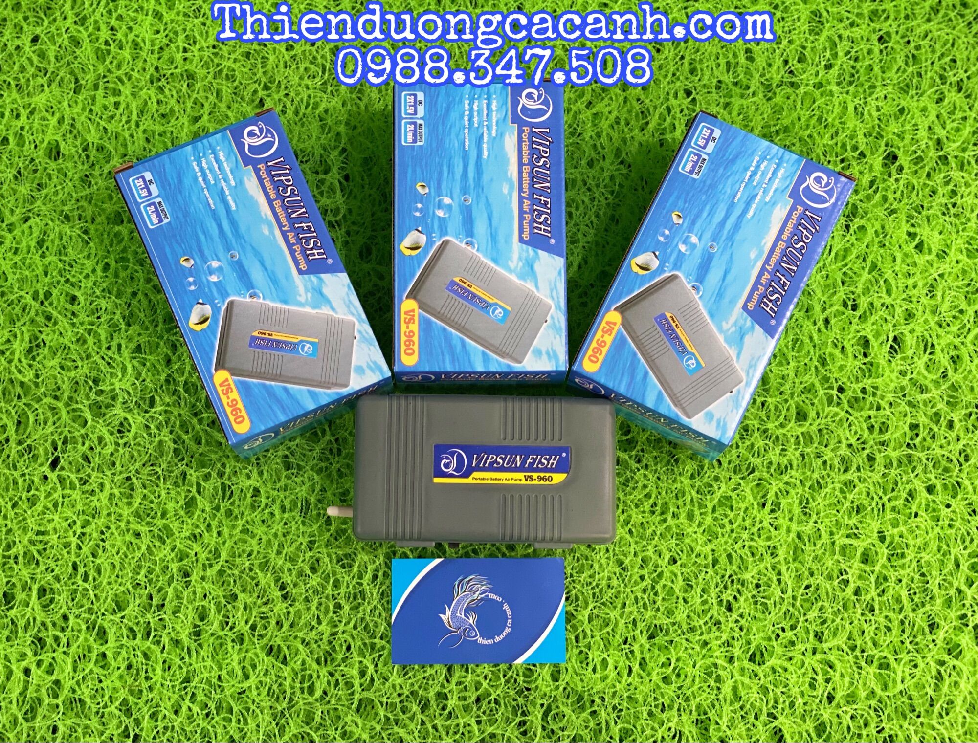 Máy Sủi Oxy Pin Vipsun 960 - (Sẵn 1 Dây Oxy & 1 Cục Sủi)