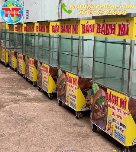 Xe Bán Hủ Tiếu có chỗ để nồi bên trong ( cơ khí chế tạo gia công hàng công nghiêp Tân Ngọc Châu 0937.272.899)