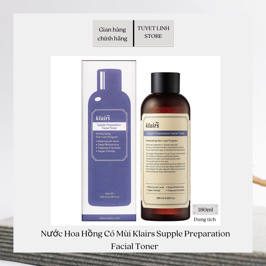 Nước Hoa Hồng Klairs Supple Preparation Unscented Toner 180ml