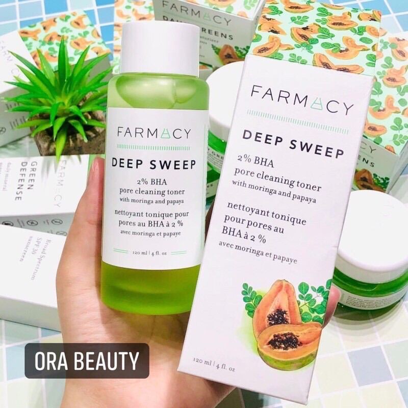 Nước Cân Bằng Farmacy Deep Sweep 2% Bha Pore Cleaning Toner With Moringa + Papaya